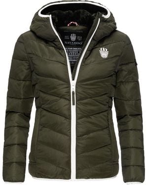 Navahoo Steppjacke Elva Stylische Damen Winterjacke Mit Kapuze - Grün