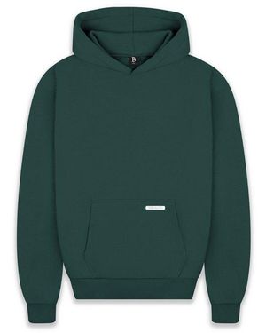 Dropsize Kapuzensweatshirt Herren Super Heavy Blank Hoodie (1-Tlg) - Grün