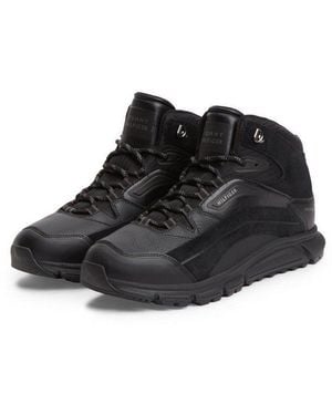 Tommy Hilfiger Hilfiger Wp Mix Chukka Runner Sneaker Schnürboots Mit Ösen, Im Bergsteigerlook - Schwarz