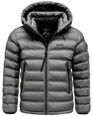 REPUBLIX Winterjacke Braxton Herren Gefütterte Winter Jacke Für Männer Mit Kapuze - Schwarz