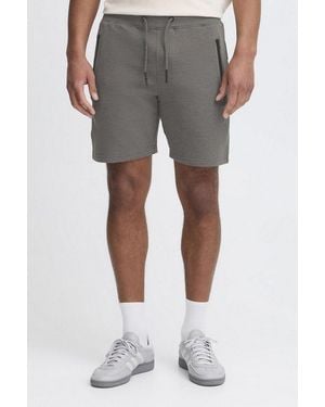 Solid Sweatshorts Sdtaras Kurze Hose Mit Reißverschlusstaschen - Grau