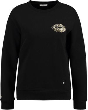 Key Largo Sweatshirt WSW KISS ROUND (1-tlg) - Schwarz