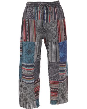 Guru-Shop Relaxhose Patchwork Yogahose - Grau