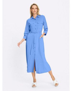 heine Jerseykleid Jersey-Kleid 3/4-Arm - Blau