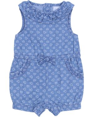 Sarcia.eu Jeans-Overall mit Herzen gemustert 3-6 Monate - Blau