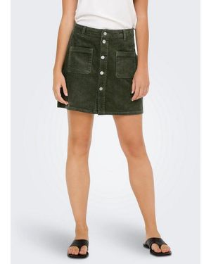 Jdy Cordrock Shiraz Corduroy Skirt Pnt Dia - Grün