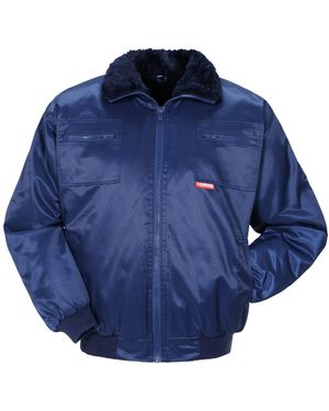 PLANAM Pilotenjacke Pilotjacke Arbeitsjacke Winterjacke Gletscher - Blau