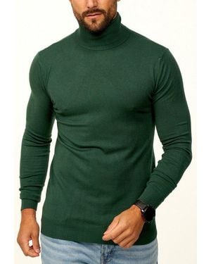 Daily Cotton Rollkragenpullover Als Feinstrick Pulli - Grün