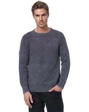 Rusty Neal Strickpullover Im Einfarbigen Design - Blau