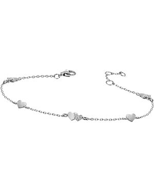 Firetti Armband Schmuck Geschenk Silber 925 Armschmuck Armkette Herz, mit Zirkonia (synth) - Schwarz