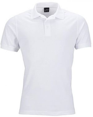 James & Nicholson Poloshirt Elastic Polo Piqué - Weiß