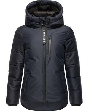Navahoo Steppjacke Krümelein Stylische Damen Winterjacke Mit Dezenter Steppung - Blau