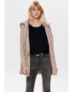 ONLY Kurzmantel Onlsedona Light Coat Otw Noos Verdeckte Knopfleiste Und Reißverschluss - Schwarz