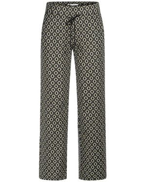 RAFFAELLO ROSSI 2-in-1-Hose Candice Straight Grün gemustert - Grau