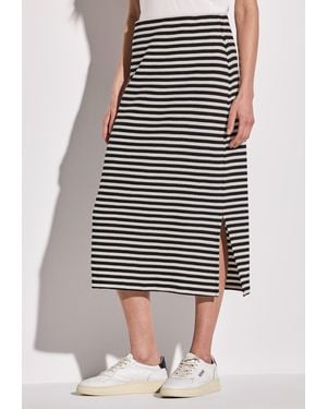 Street One Strickrock PEPICA mit Streifen Muster - Schwarz