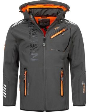 GEOGRAPHICAL NORWAY Softshelljacke Outdoor Regen Übergangsjacke Frühlings Jacke - Grau