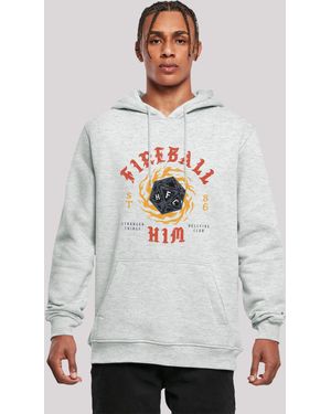 F4NT4STIC Kapuzenpullover Stranger Things Fireball Dice 86 Netflix TV Series Premium Qualität - Grau