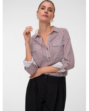 Vero Moda Hemdbluse Vmbumpy L/S Shirt New Wvn Ga Noos Viskose, Regular Fit - Pink