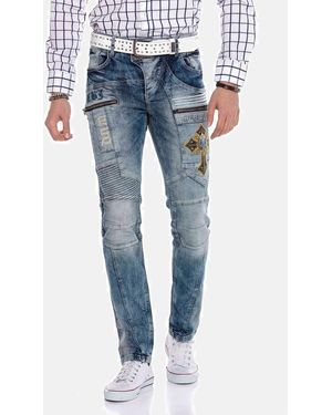Cipo & Baxx 5-Pocket- Jeans in Regular-Fit, CD-293 - Blau