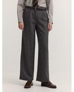 Bugatti Stoffhose Modern Fit Modern Fit Wollmix Bundfalte - Schwarz