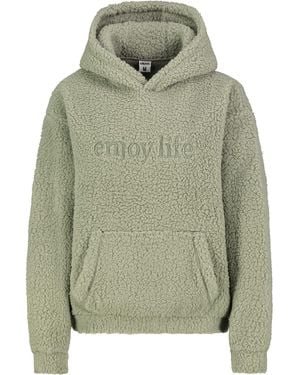 Sublevel Fleecejacke Leo Teddyfleece Kuschelig Übergangsjacke Outdoor Jacke - Grün