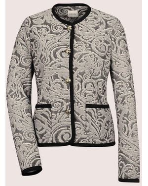 Madeleine Kurzblazer Kragenloser Kurzblazer Im Couture-Style - Grau
