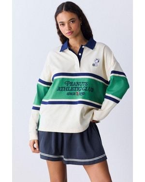 Next Rugbyshirt Snoopy Offizielles Gestreiftes Rugby-Shirt (1-Tlg) - Grün