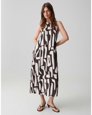 Opus Jerseykleid Wina dune aus weichem Jersey mit Stretchkomfort - Weiß