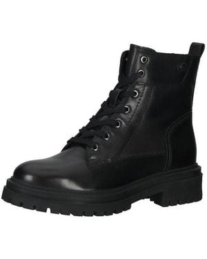 Geox Stiefelette Nappaleder Schnürstiefelette - Schwarz