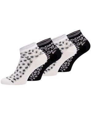 Tamaris Sneakersocken 4Er Pack 4Er Pack, Weiche Baumwolle Und Verstärkte Ferse Und Spitze - Schwarz