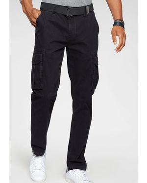 H.i.s. Cargohose (Set, 2-tlg., mit abnehmbarem Gürtel) - Blau