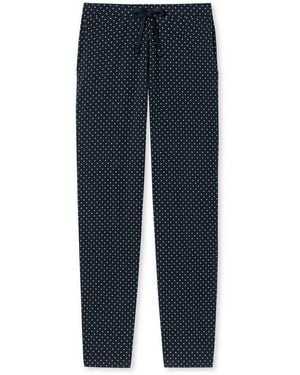 Schiesser Pyjama Diverse Damen Pyjamas (2 Tlg) Schlafanzug Schlafmode Bequem - Blau