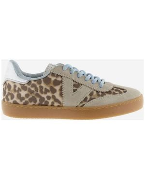 Victoria Berlin Animal Print & Serraje Outdoorschuh Modische Damen-Sneaker Aus Spanien Mit Animal-Print - Grau