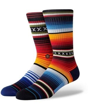 Stance Socken Tagessocke Crew Curren Staple/Bunt - Blau