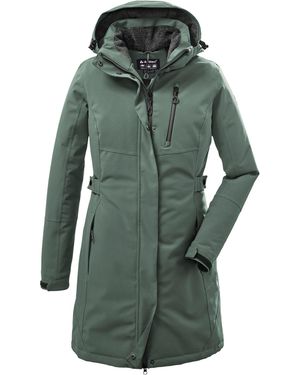 Killtec KOW 165 WMN PRK Wasser- winddichter Parka mit Teddyfleece und abnehmbarer Kapuze - Grün