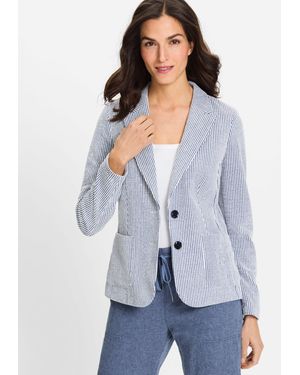Olsen Jackenblazer (1-tlg) schmal geschnitten - Weiß
