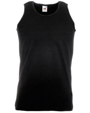 Fruit Of The Loom Tanktop Athletic Vest Tank Top T-Shirt - Schwarz