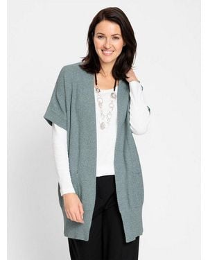 WITT Pullunder Long-Strickjacke Kurzarm - Blau