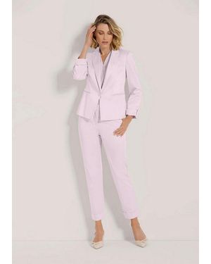 Madeleine Kurzblazer Eleganter Einreiher Mit Reverskragen Taillierter Schnitt Mit Leistentaschen, Glänzendes Finish - Pink
