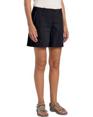 Jack Wolfskin Shorts Desert Shorts W Leichte Texadri-Qualität, Mit Stretchkomfort - Schwarz