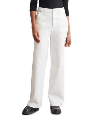 Marc O' Polo Weite Jeans aus Organic Cotton-Lyocell-Mix - Weiß