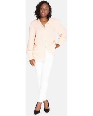 Elara Klassische Bluse Oberteil (1-tlg) - Weiß