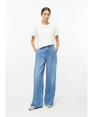 S.oliver Weite Jeans Jeans-Hose Baggy Jeans Baggy Relaxed Fit Low Rise Wide Leg - Blau