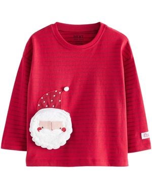 Next Langarmshirt Langärmeliges Taschen T-Shirt (1-tlg) - Rot