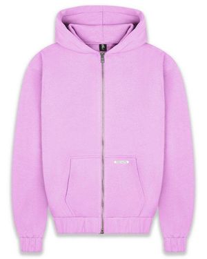Dropsize Sweatjacke Herren Super Heavy Blank Zip-Hoodie - Pink
