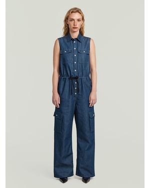G-Star Soft Utility Jumpsuit - Blau