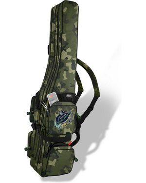 normani Angelrutentasche, Rutenfutteral Angelrutenrucksack Angelrutentasche Mit 3-4 Fächern - Schwarz