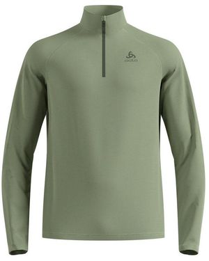 Odlo Trainingspullover Midlayer Halfzip Besso Mit Weicher Aufgebürsteter Innenseite - Grün