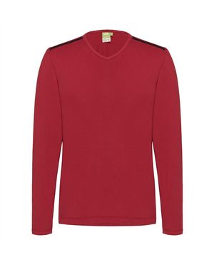 Tao Comme Des Garçons Sweater Freizeitlongsleeve ECKY (1-tlg) - Rot