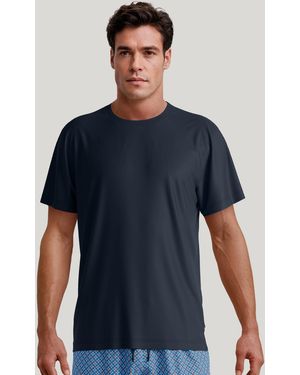 CALIDA Kurzarmshirt Remix Xtra (1-tlg) - Blau